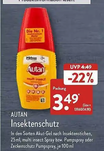 Aldi Nord Autan Insektenschutz Angebot