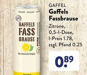 Aldi Süd Gaffel Gaffels Fassbrause Angebot