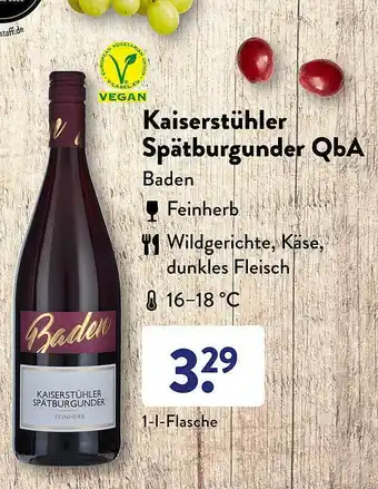 Aldi Süd Kaiserstühler Spätburgunder Qba Angebot