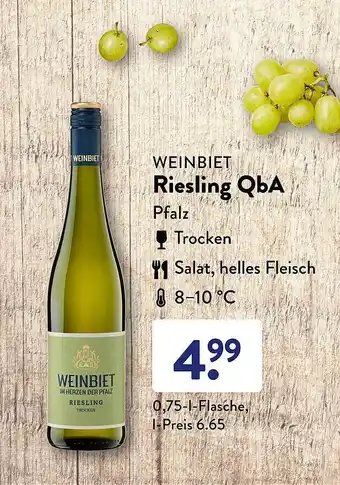 Aldi Süd Weinbiet Riesling Qba Angebot