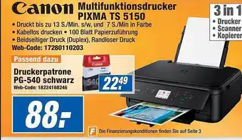 Expert Canon Multifunktionsdrucker Pixma Ts 5150 Angebot