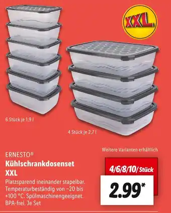 Lidl Ernesto kühlschrankdosenset xxl Angebot