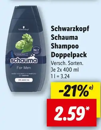 Lidl Schwarzkopf schauma shampoo doppelpack Angebot