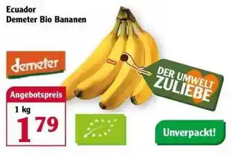 Globus Demeter Bio Bananen Angebot