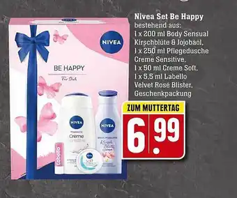 Scheck-in-Center Nivea Set Be Happy Angebot