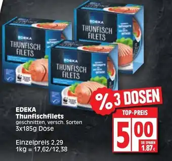 Edeka Edeka Thunfischfilets 3*185g Angebot