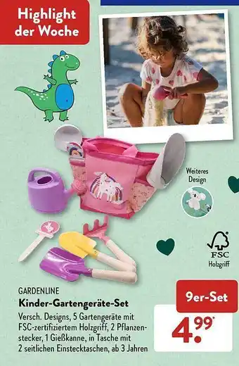 Aldi Süd Gardenline Kinder-gartengeräte-set Angebot