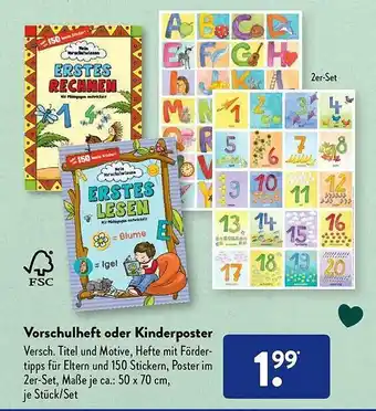 Aldi Süd Vorschulheft Oder Kinderposter Angebot