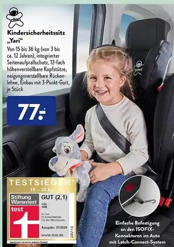 Aldi Süd Kindersicherheitssitz „yari” Angebot