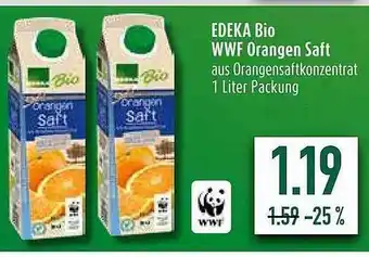 diska Edeka Bio Wwf Orangen Saft Angebot