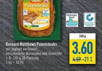 diska Bernard Matthews Putensteaks Angebot