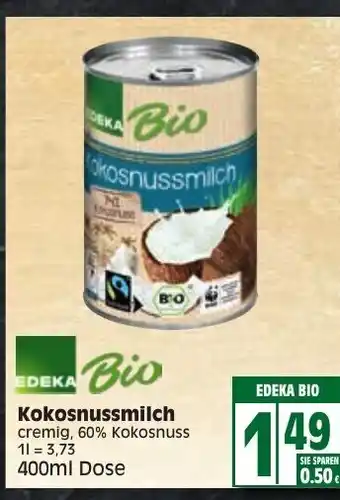 Edeka EDEKA Bio Kokosnussmilch 400ml Angebot