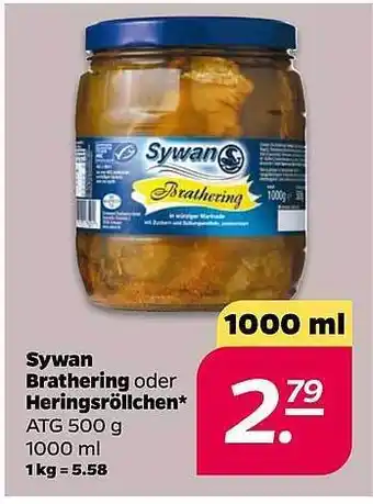 NETTO Sywan Brathering Oder Heringsröllchen Angebot