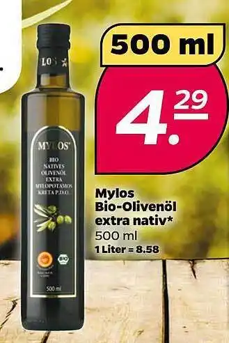 NETTO Mylos Bio-olivenöl Extra Nativ Angebot