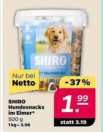 NETTO Shiro Hundesnacks Im Eimer Angebot