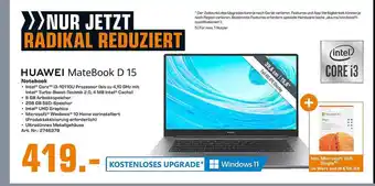 Saturn Huawei Matebook D 15 Notebook Angebot