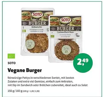 Erdi Biomarkt Soto Vegane Burger Angebot