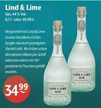 Getränke Hoffmann Lind & Lime Gin Angebot