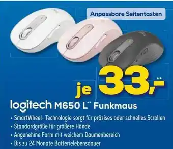 Euronics XXL Logitech M650 L Funkmaus Angebot