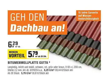 OBI Bitumenwellplatte Gutta Angebot