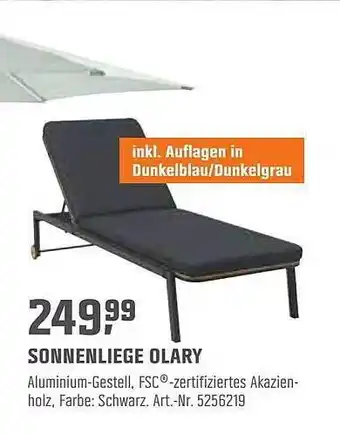 OBI Sonnenliege Olary Angebot