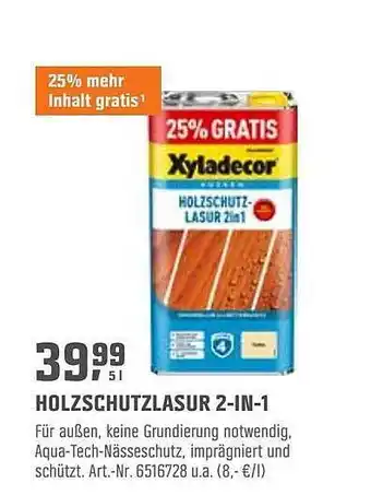 OBI Holzschutzlasur 2-in-1 Angebot