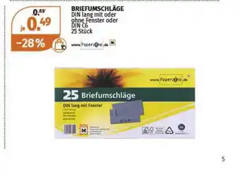 Müller Briefumschläge Din Lang Mit Oder Ohne Fenster Oder Din C6 Angebot