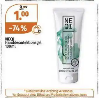 Müller Neqi Handdesinfektionsgel Angebot