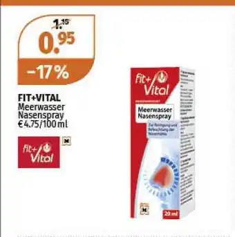 Müller Fit+vital Meerwasser Nasenspray Angebot