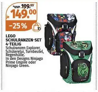 Müller Lego Schulranzen Set 4 Teilig Angebot