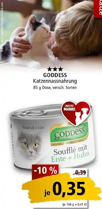 Zoo & Co Goddess Katzennassnahrung 85g Angebot