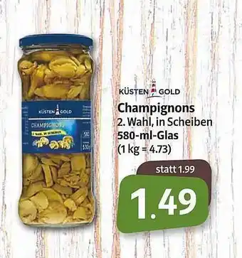 Markant Küsten Gold Champignons 580 ml Glas Angebot