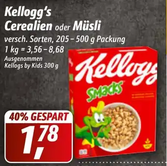 Simmel Kellogg's Cerealien oder Müsli 205/500 g Packung Angebot