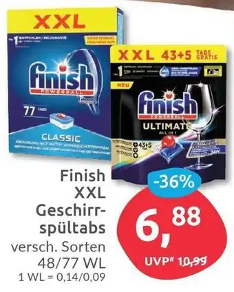 Budni Finish XXL Geschirrspültabs 48/77 WL Angebot