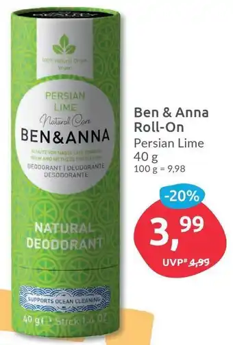 Budni Ben & Anna Roll-On 40 g Angebot