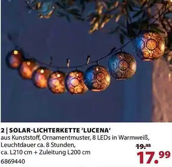 Dehner Solar-lichterkette 'lucena' Angebot