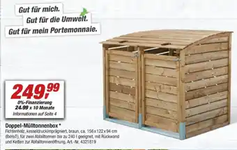 toom Baumarkt Doppel Mülltonnenbox Angebot