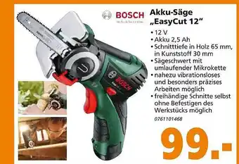 Globus Baumarkt Bosch Akku-säge „easycut 12” Angebot