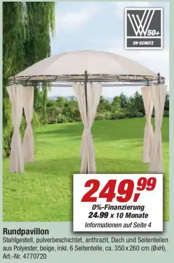 toom Baumarkt Rundpavillon Angebot