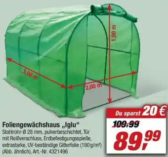 toom Baumarkt Foliengewächshaus ,,Iglu" Angebot