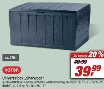 toom Baumarkt Keter Universalbox ,,Sherwood" Angebot