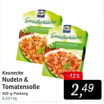 KONSUM Keunecke Nudeln & Tomatensoße 400g Angebot