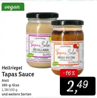 KONSUM Hellriegel Tapas Sauce 180g Glas Angebot