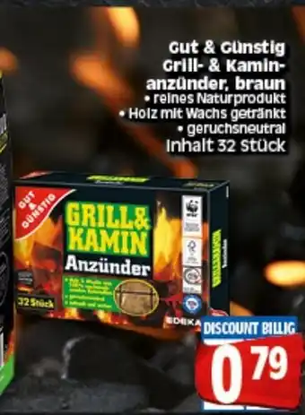 Elli Markt Gut & Günstig Grill & Kaminanzünder, braun Angebot