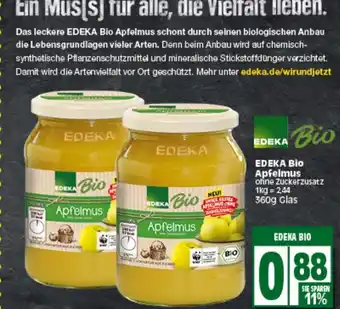 Elli Markt Edeka Bio Apfelmus 360g Glas Angebot