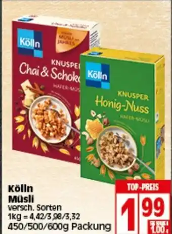 Elli Markt Kölln Müsli 450/500/600g Angebot