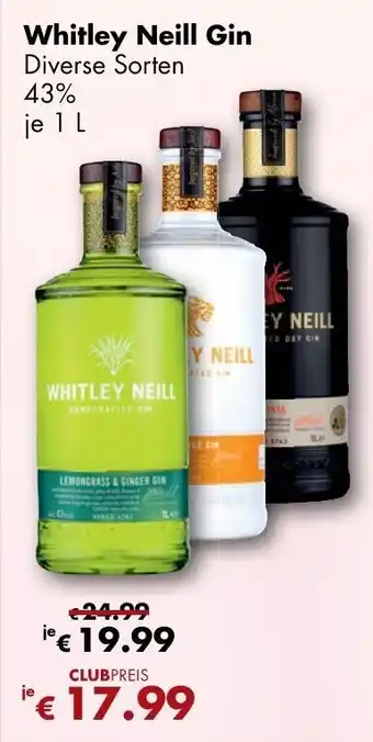 Travel Free Whitley Neill Gin 1L Angebot