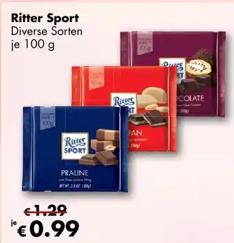 Travel Free Ritter Sport 100g Angebot