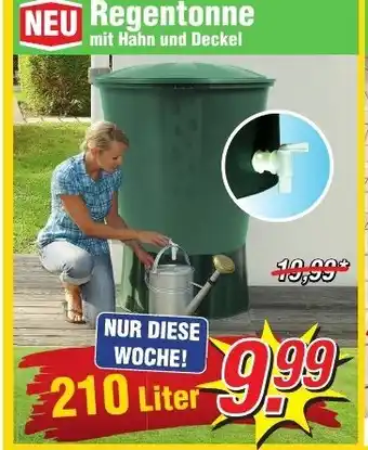 Wiglo Wunderland Regentonne mit Hahn und Deckel 210 Liter Angebot