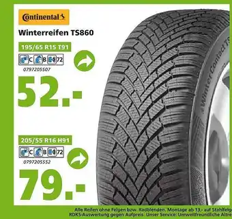 Globus Baumarkt Continental Winterreifen Ts860 Angebot